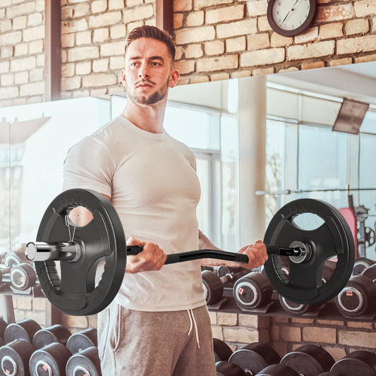 SPORTNOW عمود أوزان EZ لـ 5 سم، مع مشابك زنبركية، 8 كجم، 120 سم
