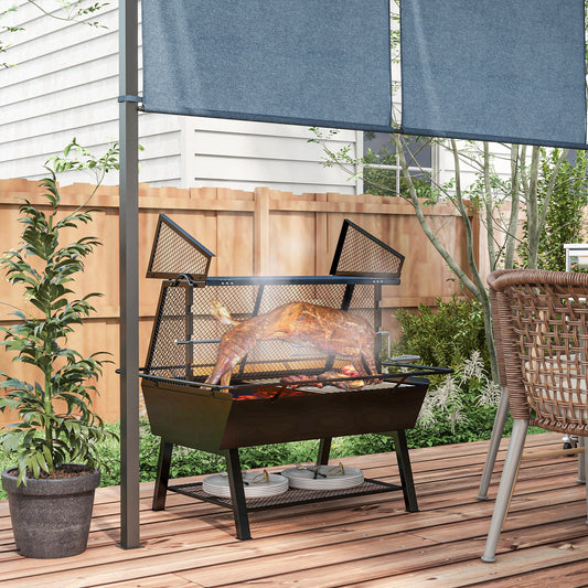 Outsunny 3-in-1 Barbecue Grill in Black
