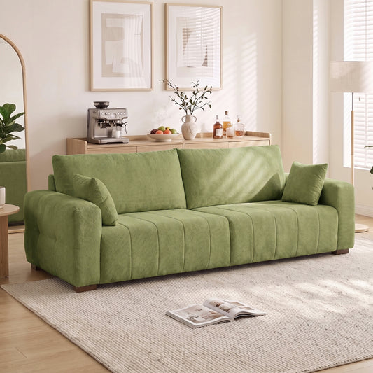 HOMCOM 3 Seater Sofa in Green