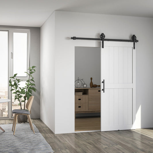 The sliding door installed in a modern living room interior