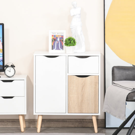This storage cabinet is shown in a bedroom setting next to a television