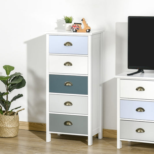 Slim storage cabinet organiser in a room next to a plant and a television