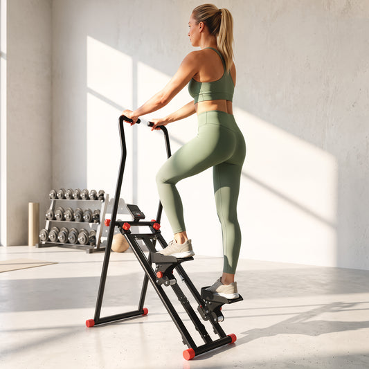 SPORTNOW Stair Stepper for Home Gym with 3 Resistances in Black