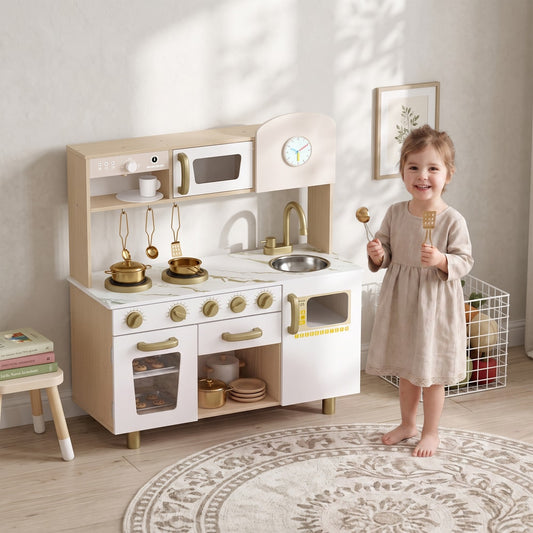 AIYAPLAY Play Kitchen in White