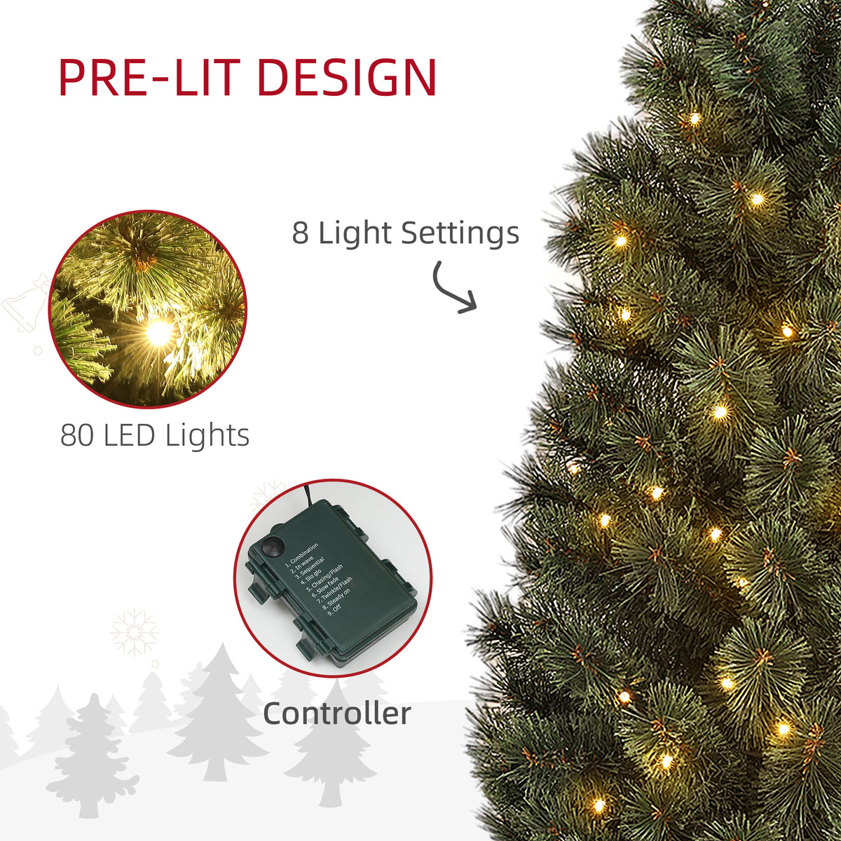 HOMCOM 4ft Artificial Christmas Tree in Green