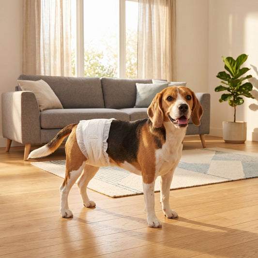 PawHut Dog Diapers Super Absorbent Leak-Proof Dog Nappies for Male Dogs Size M 45-64 cm Waist