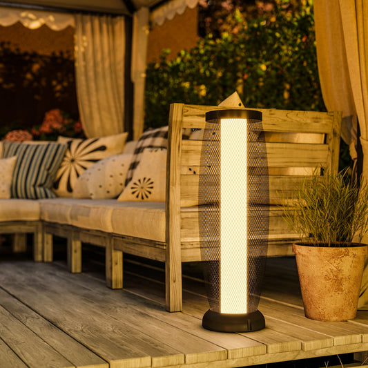Outsunny Garden Solar Lamp in Black