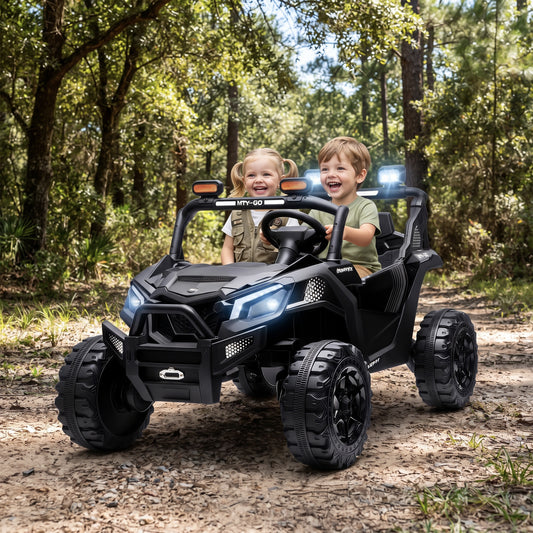AIYAPLAY 24V 2 Seater Ride On Truck Car in Black