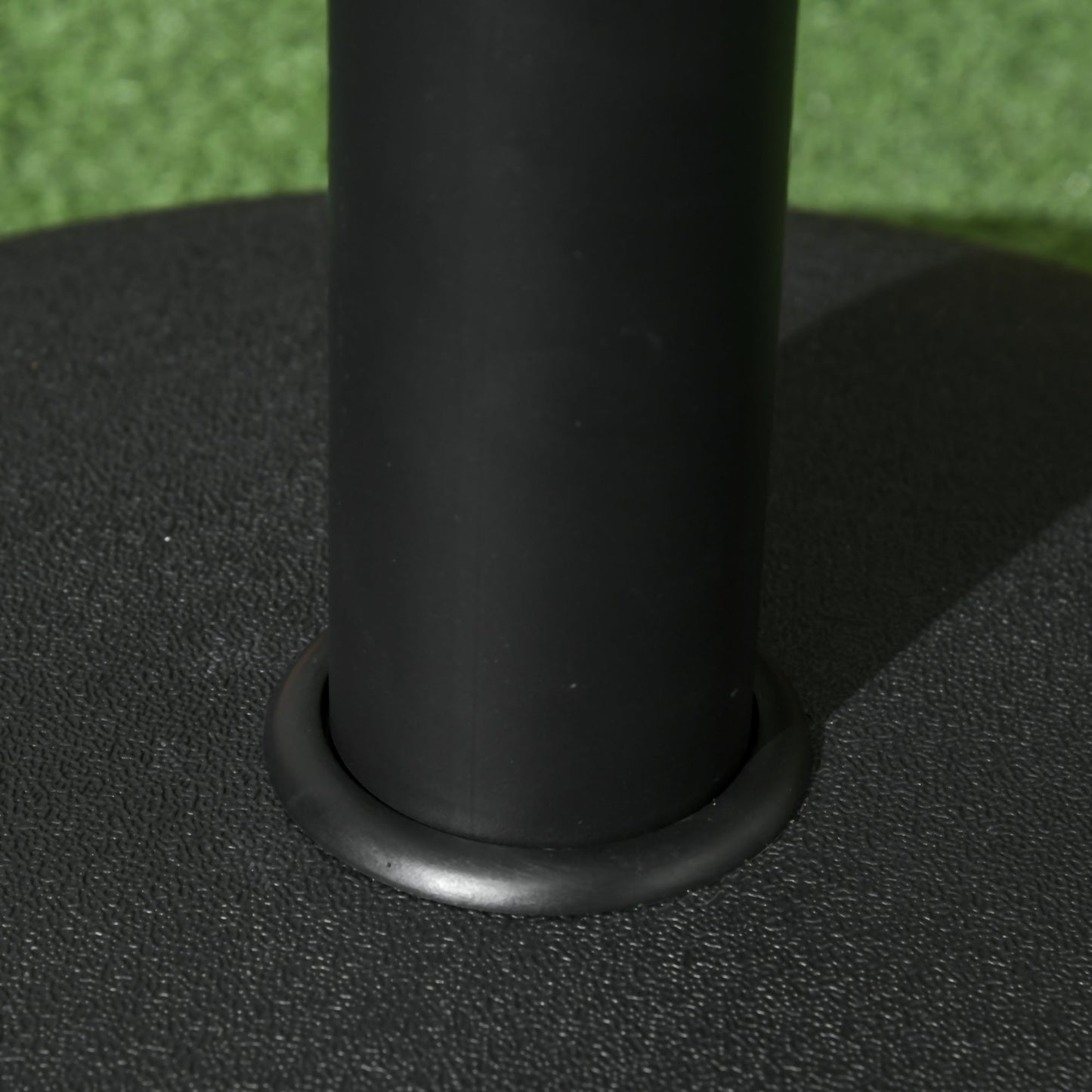 Outsunny 25kgs Round Parasol Base Concrete Umbrella Weight Stand Patio Outdoor Black Dia 49cm