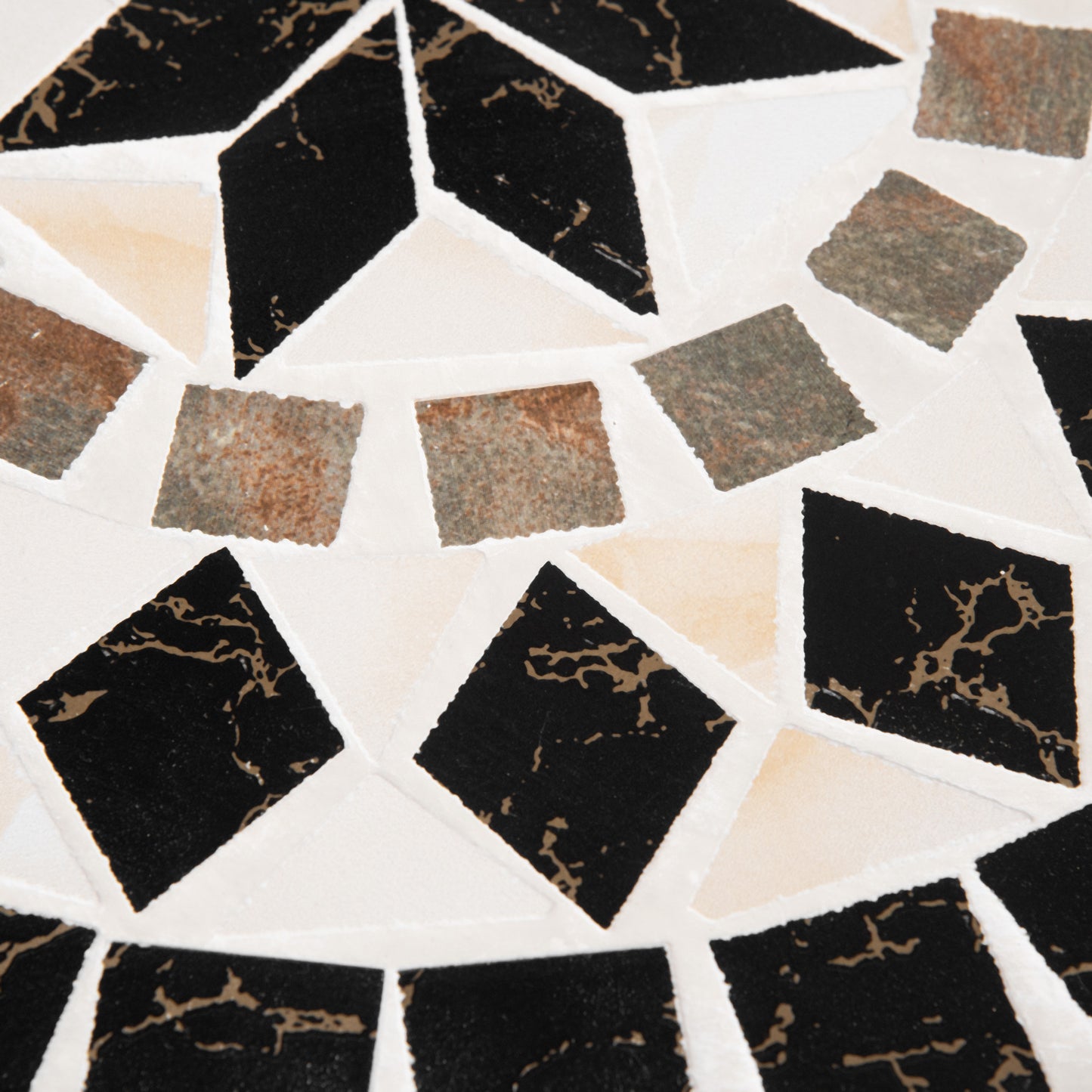 طاولة فناء خارجية من Outsunny Mosaic مقاس 60 سم - أسود