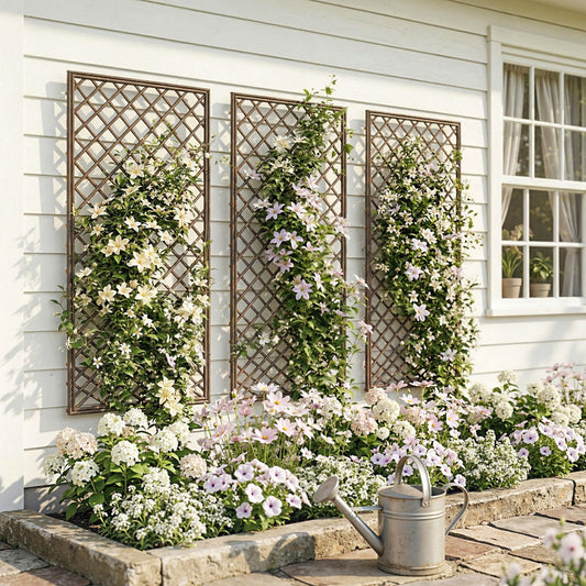 Outsunny Garden Trellis in a Natural Wood Finish