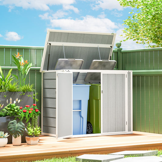 Outsunny Garden Shed in Light Grey