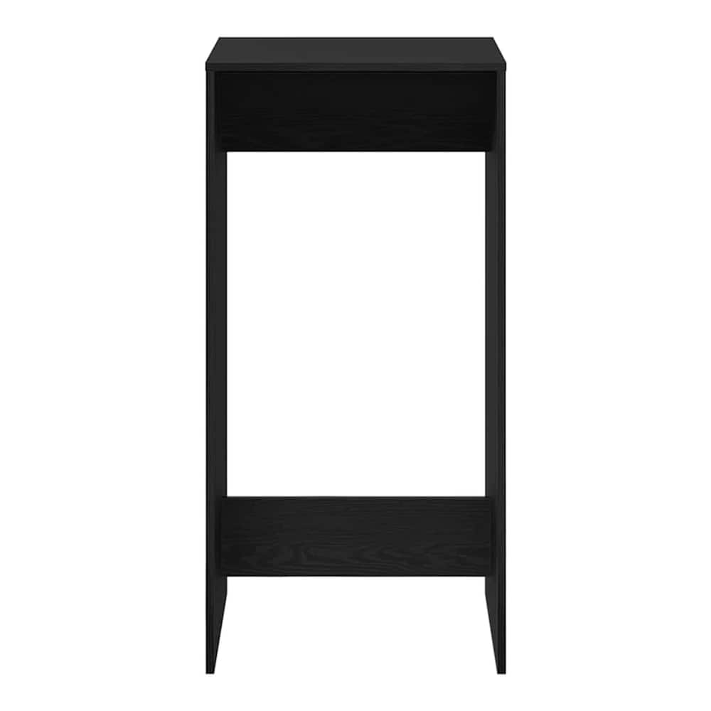 The black oak engineered wood bar table from the front