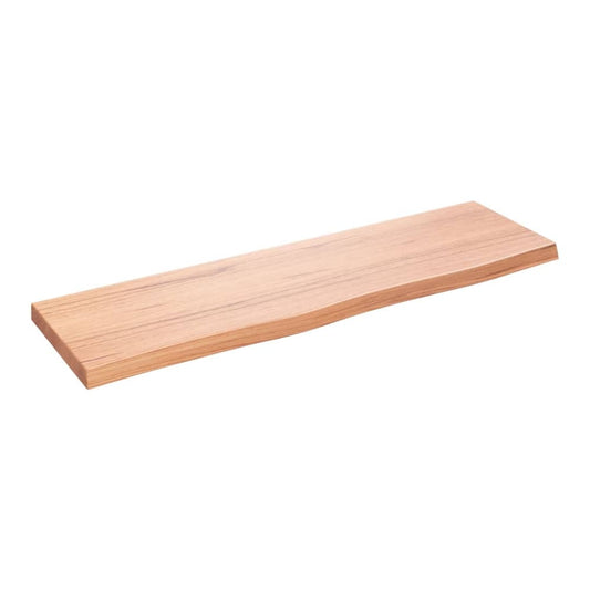 Light brown solid wood countertop with a natural wood grain texture