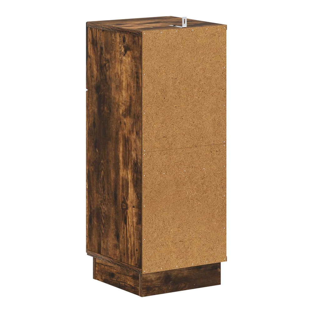 the bathroom vanity unit a tall narrow cabinet seen from the back