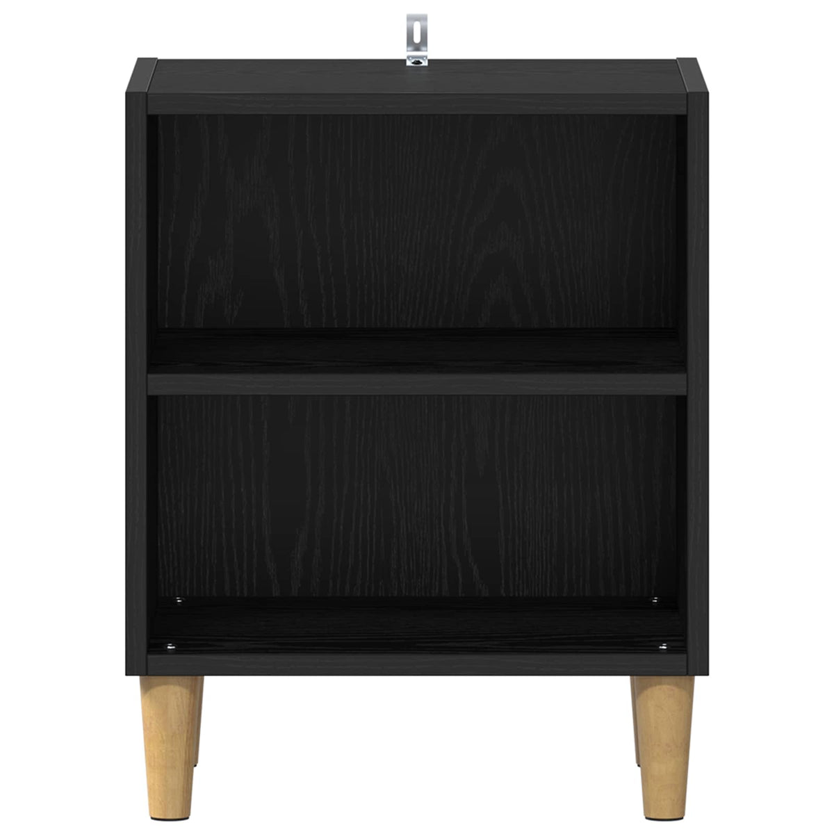 Bed Cabinet 2 pcs Black Oak Engineered Wood