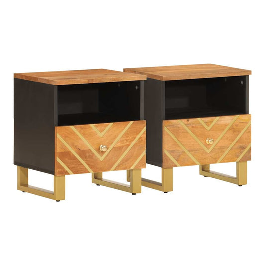 The bedside tables shown together against a plain white background