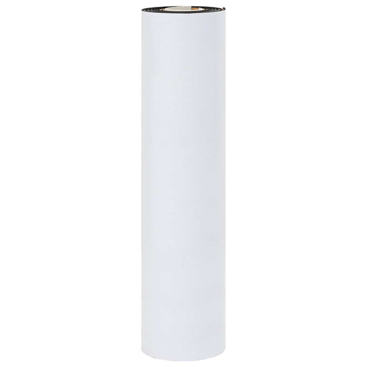 A rolled-up boat mat showing the white backing material