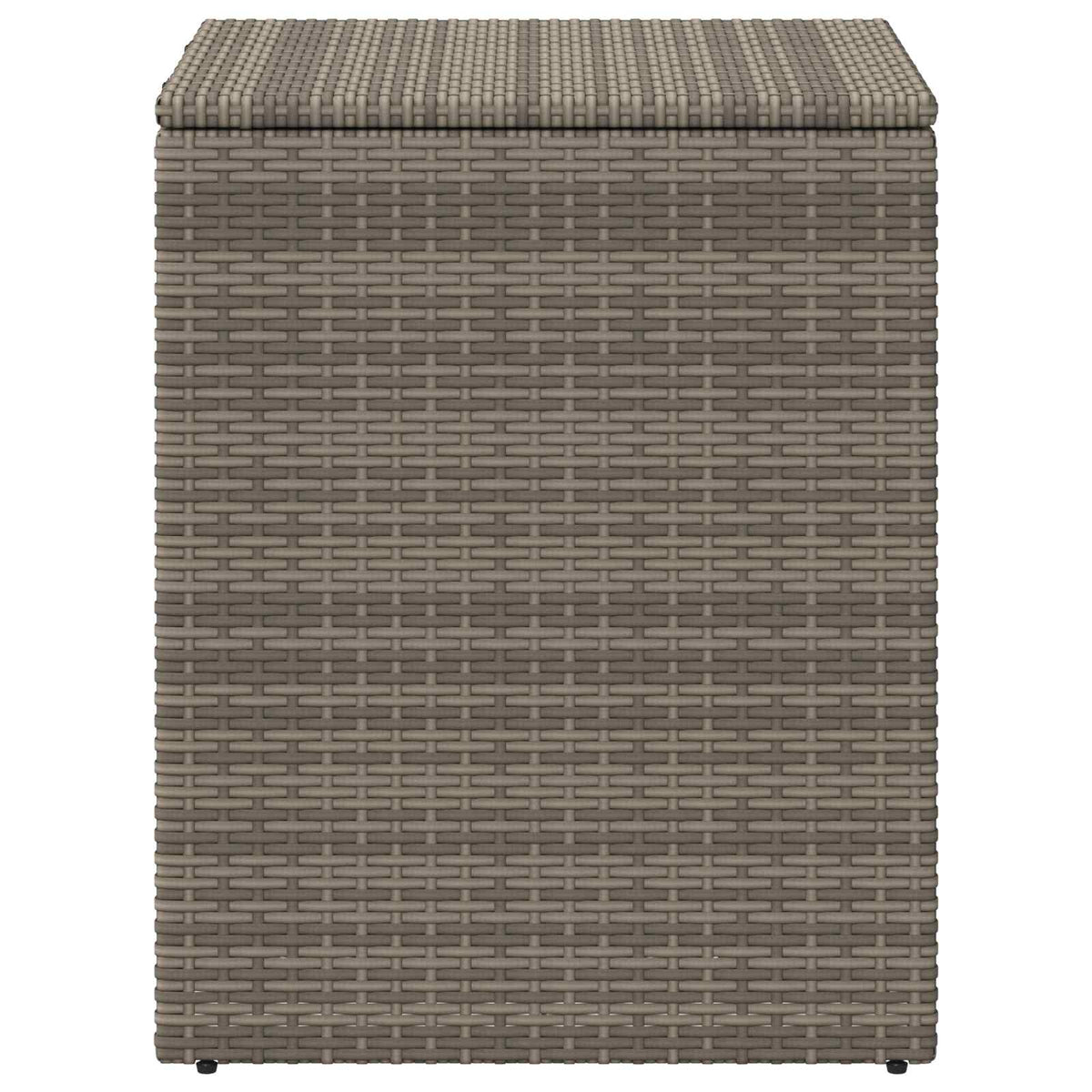Cushion Box, the grey rattan effect outdoor storage box from the front