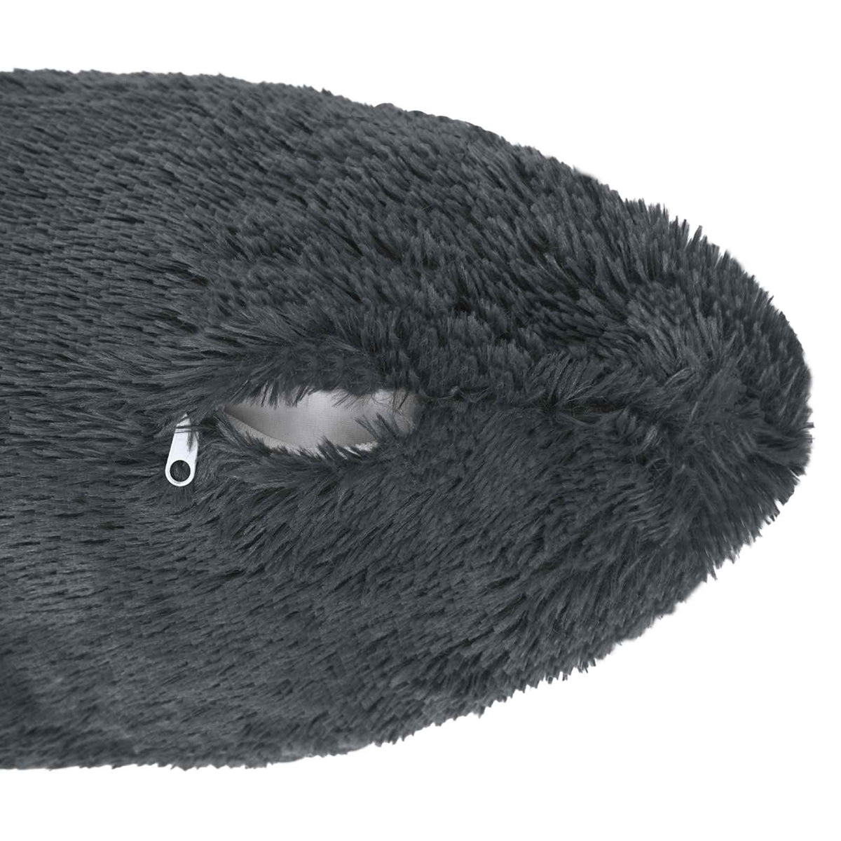 close up of cushion zip opening