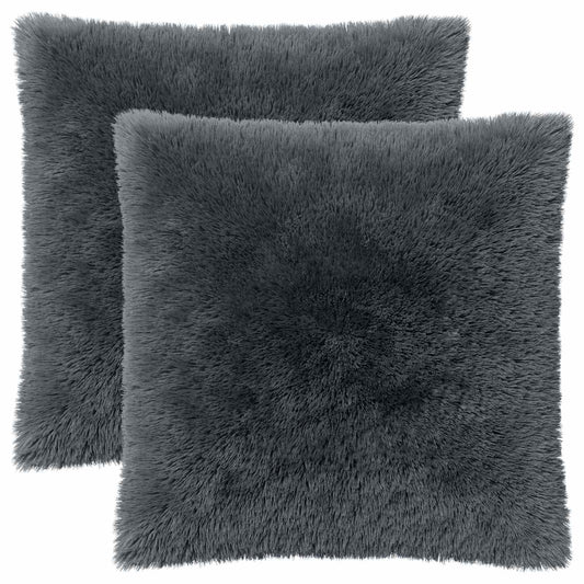 Cushion with Pillow HEERLEN 2 pcs Anthracite PV Fleece