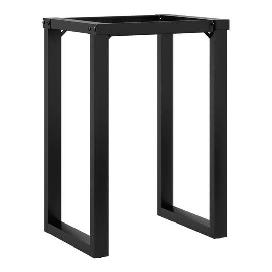 The O-frame dining table legs are shown from the front