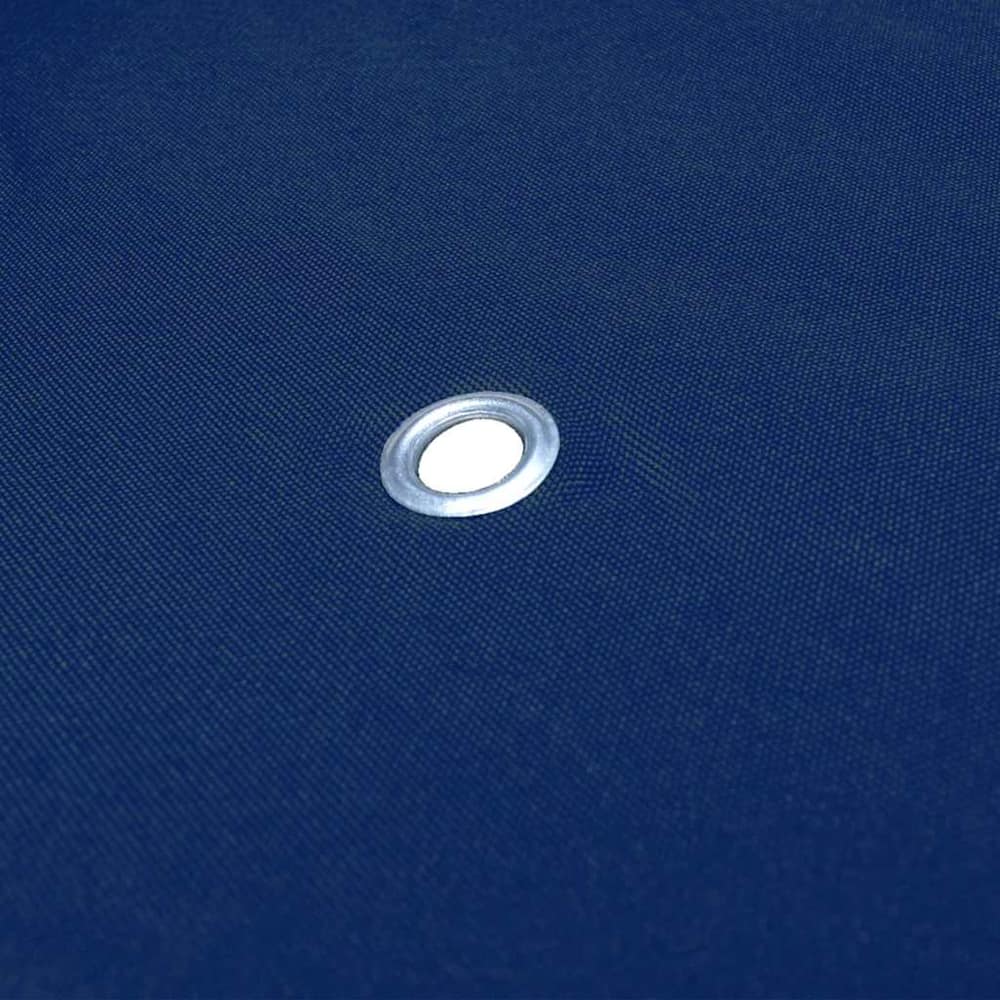 Close up of the eyelet on the blue gazebo top cover