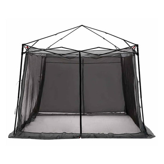 The grey and orange six-person tent with mesh sides