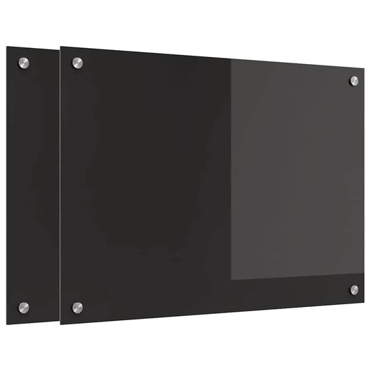 the kitchen splashbacks shown stacked together with visible metal mounting hardware