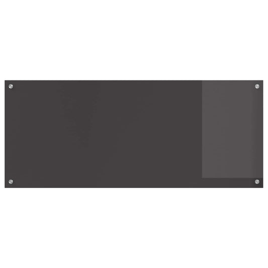 dark grey kitchen backsplash panel showing a slightly reflective section on the right side