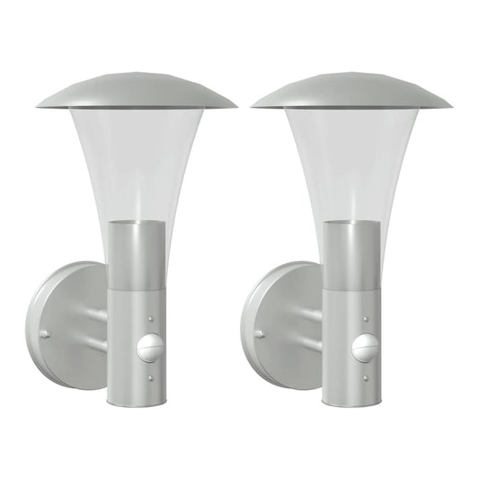 the outdoor wall lights shown side by side against a plain white background