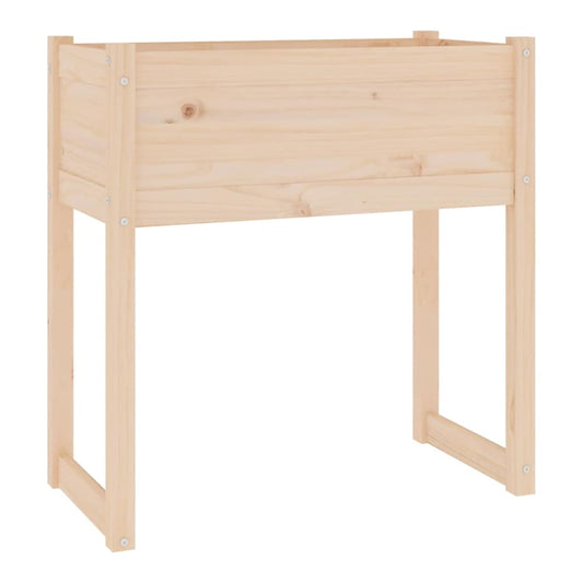 The wooden planter shown from a high angle against a plain white background