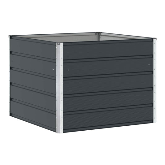 the anthracite planter a square metal garden planter with silver trim