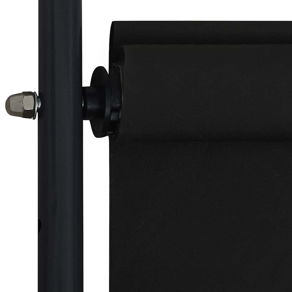 a close-up of the roller mechanism and the mounting point on the support pole