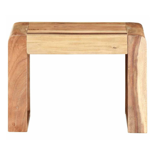 the solid acacia wood end table from the front
