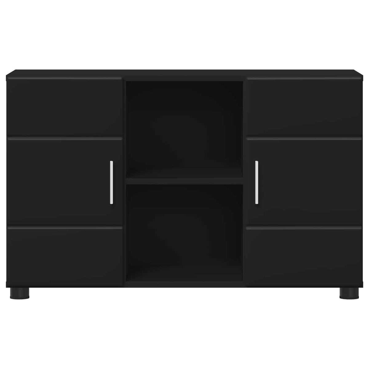 The black sideboard shown against a plain white background with no additional items