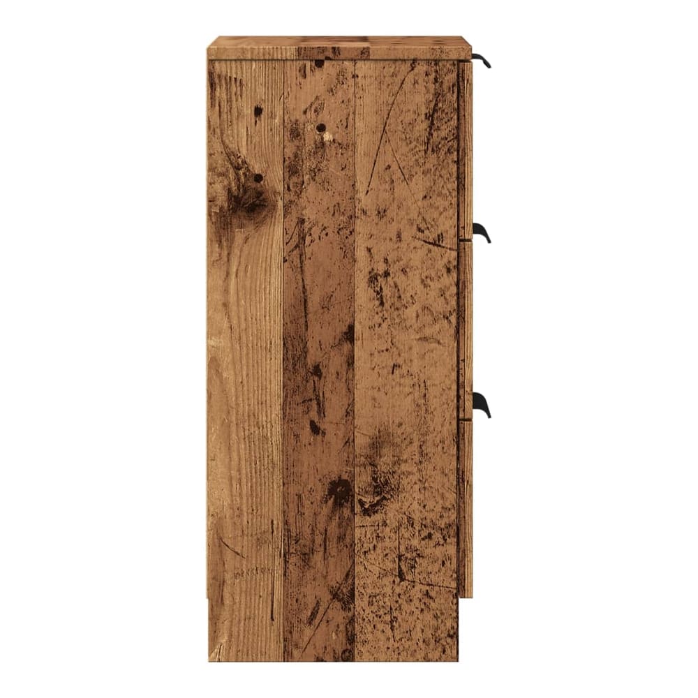 Back corner of the sideboard showing the construction