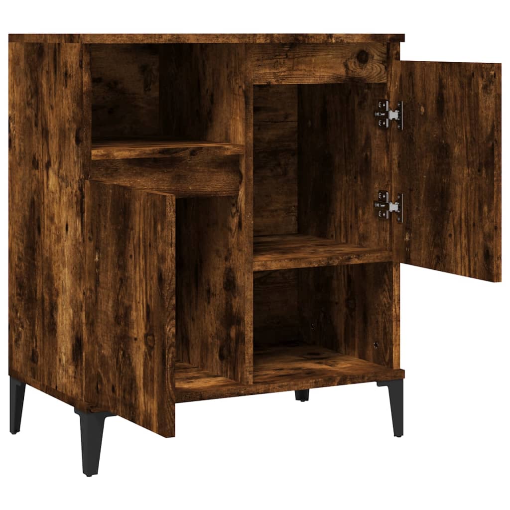 the buffet and sideboard with one door ajar and the other open