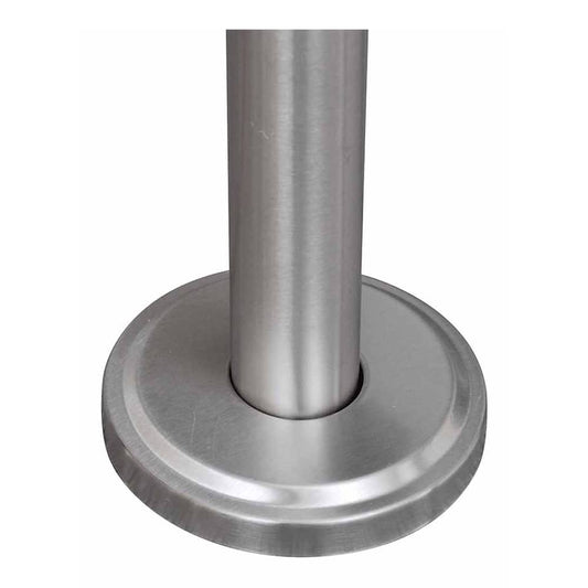 The stainless steel mailbox stand base with a circular floor cover plate