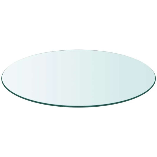 The circular glass surface viewed from a slightly elevated angle