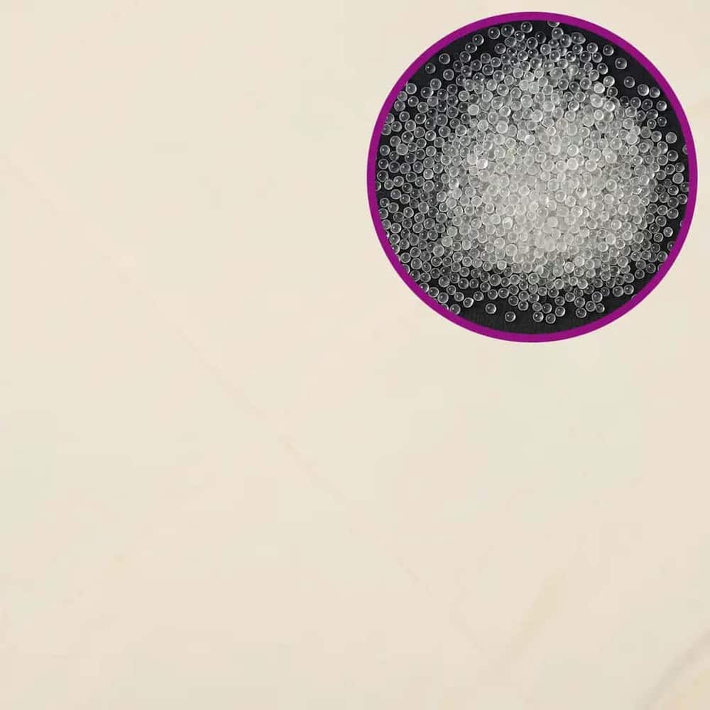 Close-up of the glass beads inside the blanket