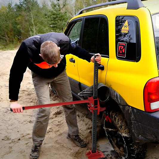 رافعة المزرعة HOMCOM بقوة 3 طن، رافعة رفع عالية 48 بوصة للجرارات والشاحنات 4x4 الرافعة الزراعية، أحمر
