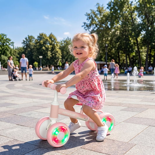 AIYAPLAY Baby Balance Bike for 1-2 Years Old in Pink
