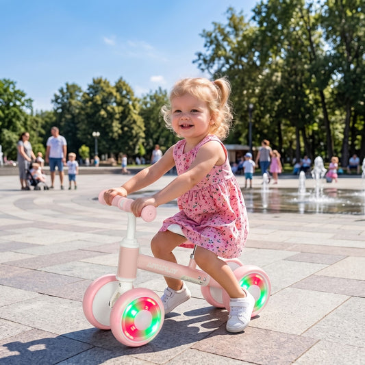 AIYAPLAY Baby Balance Bike for 1-2 Years Old in Pink