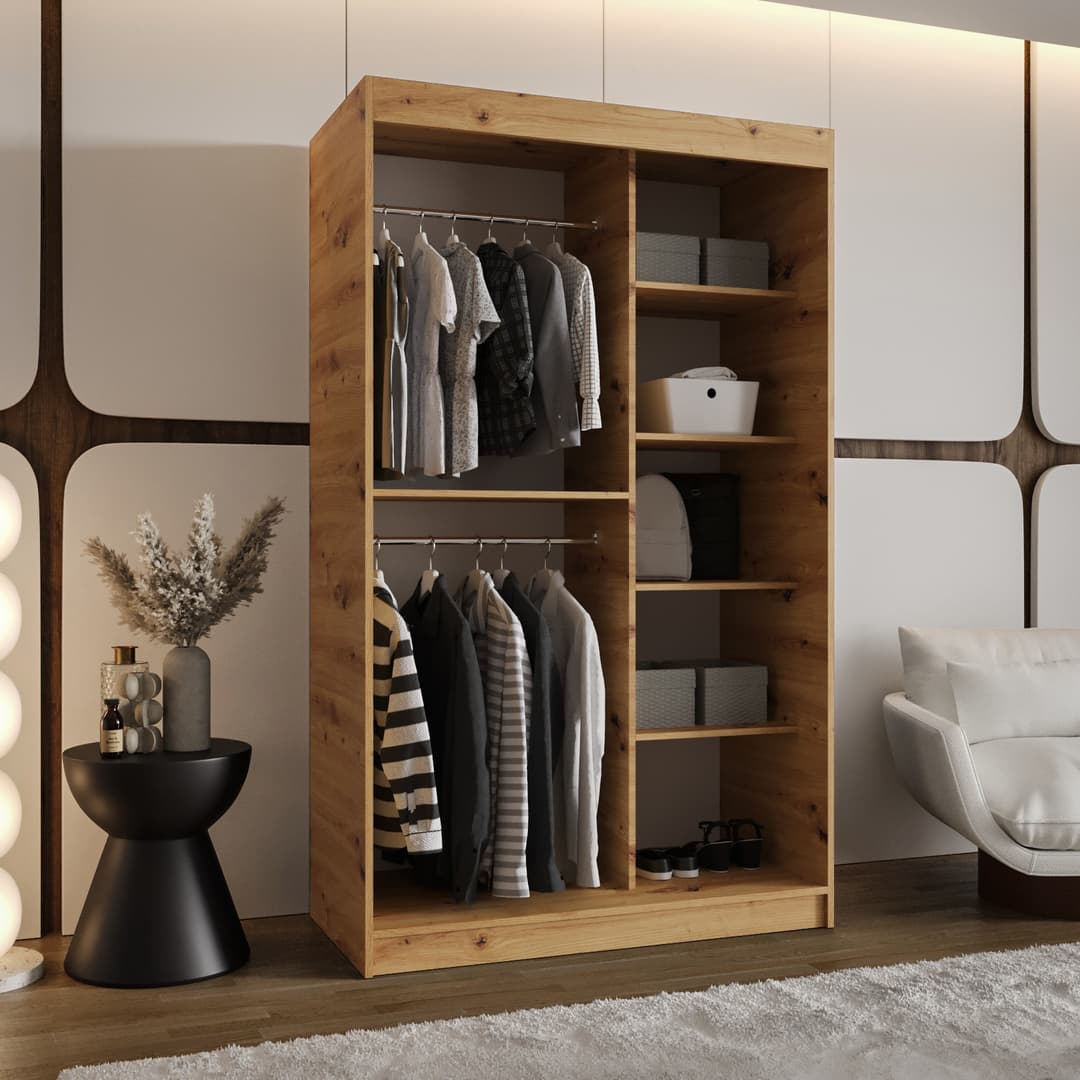 Rossa Sliding Door Wardrobe 120cm
