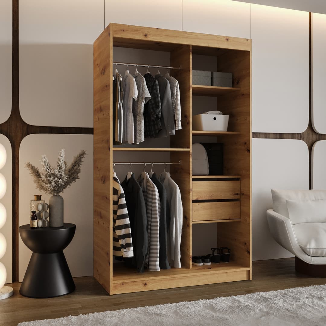 Rossa Sliding Door Wardrobe 120cm