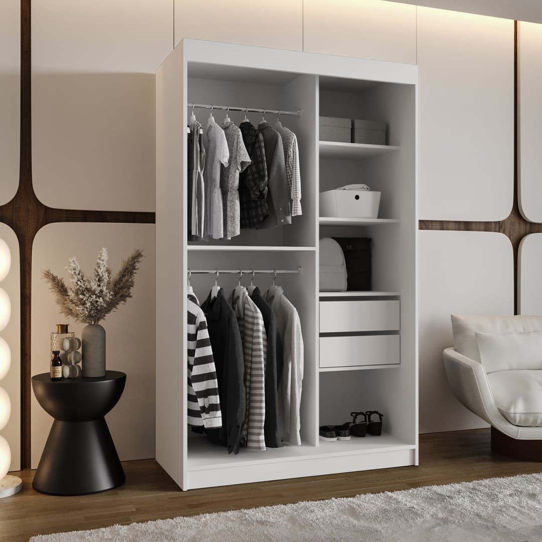 Rossa Sliding Door Wardrobe 120cm