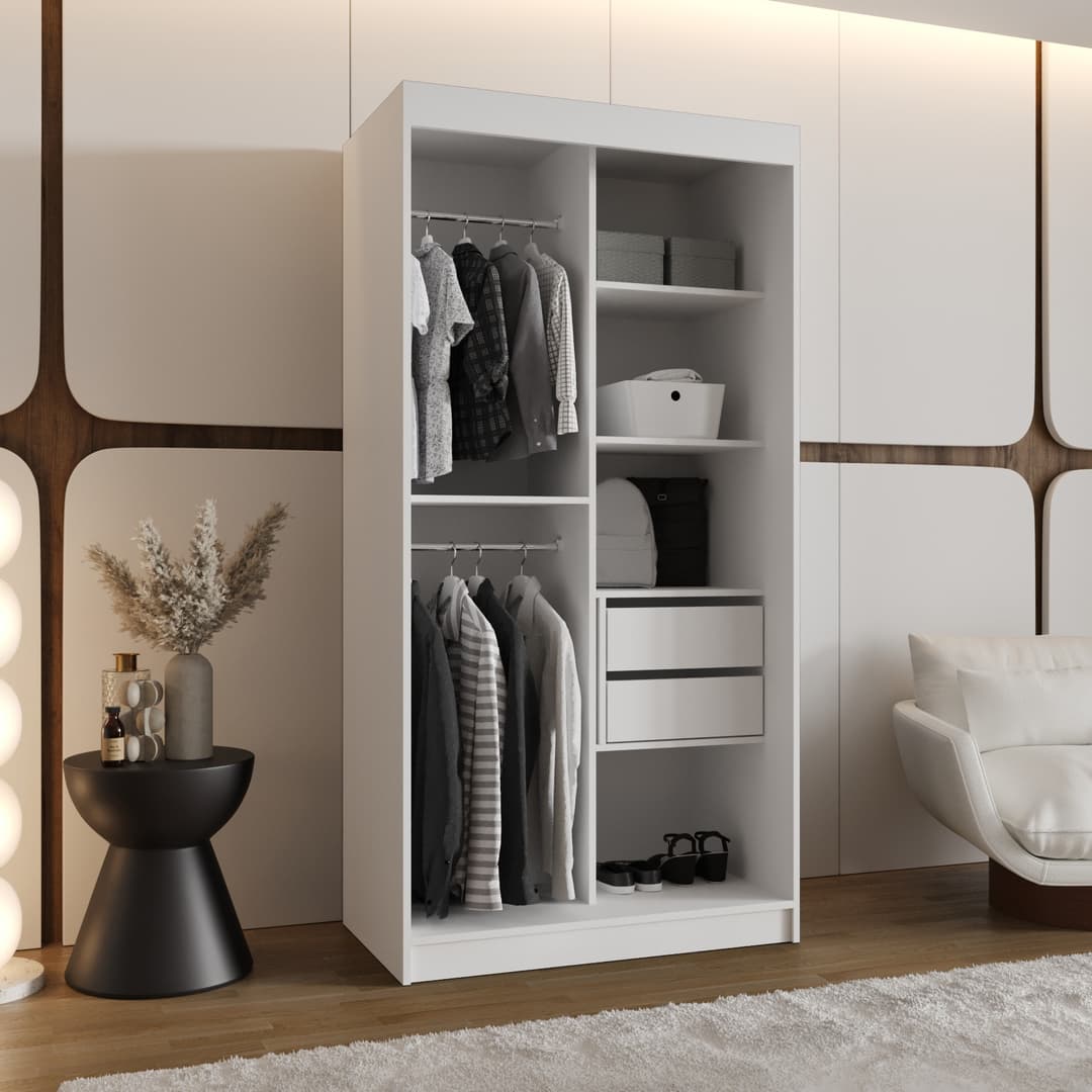 Royal Sliding Door Wardrobe 100cm