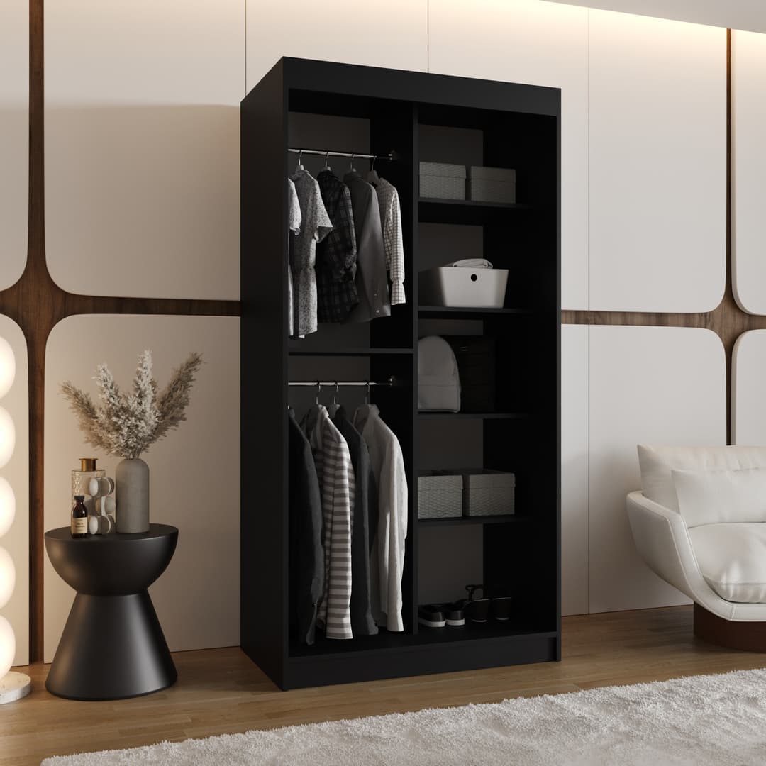 Rossa Sliding Door Wardrobe 100cm