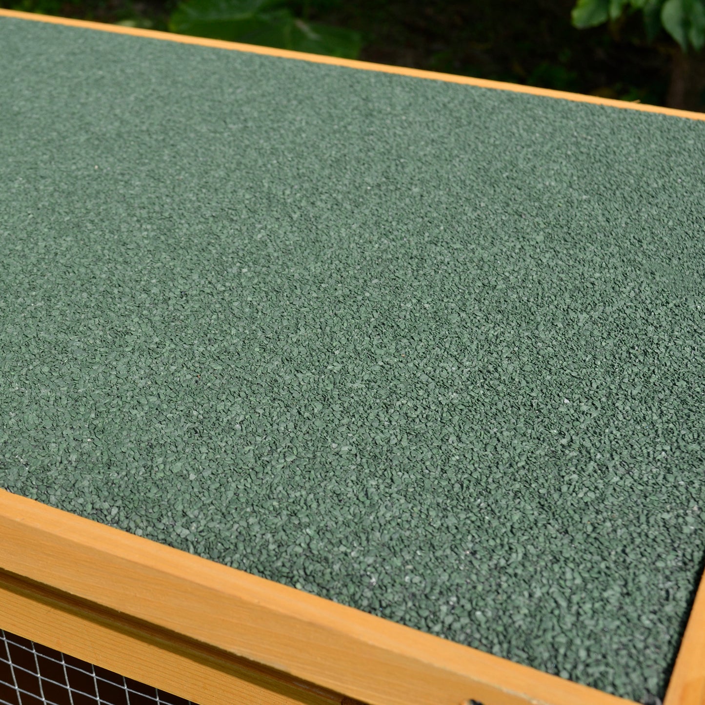 قفص أرانب PawHut خارجي لخنزير غينيا قفص أرانب صغير للحيوانات مع سقف قابل للفتح، 115 × 44 × 65 سم